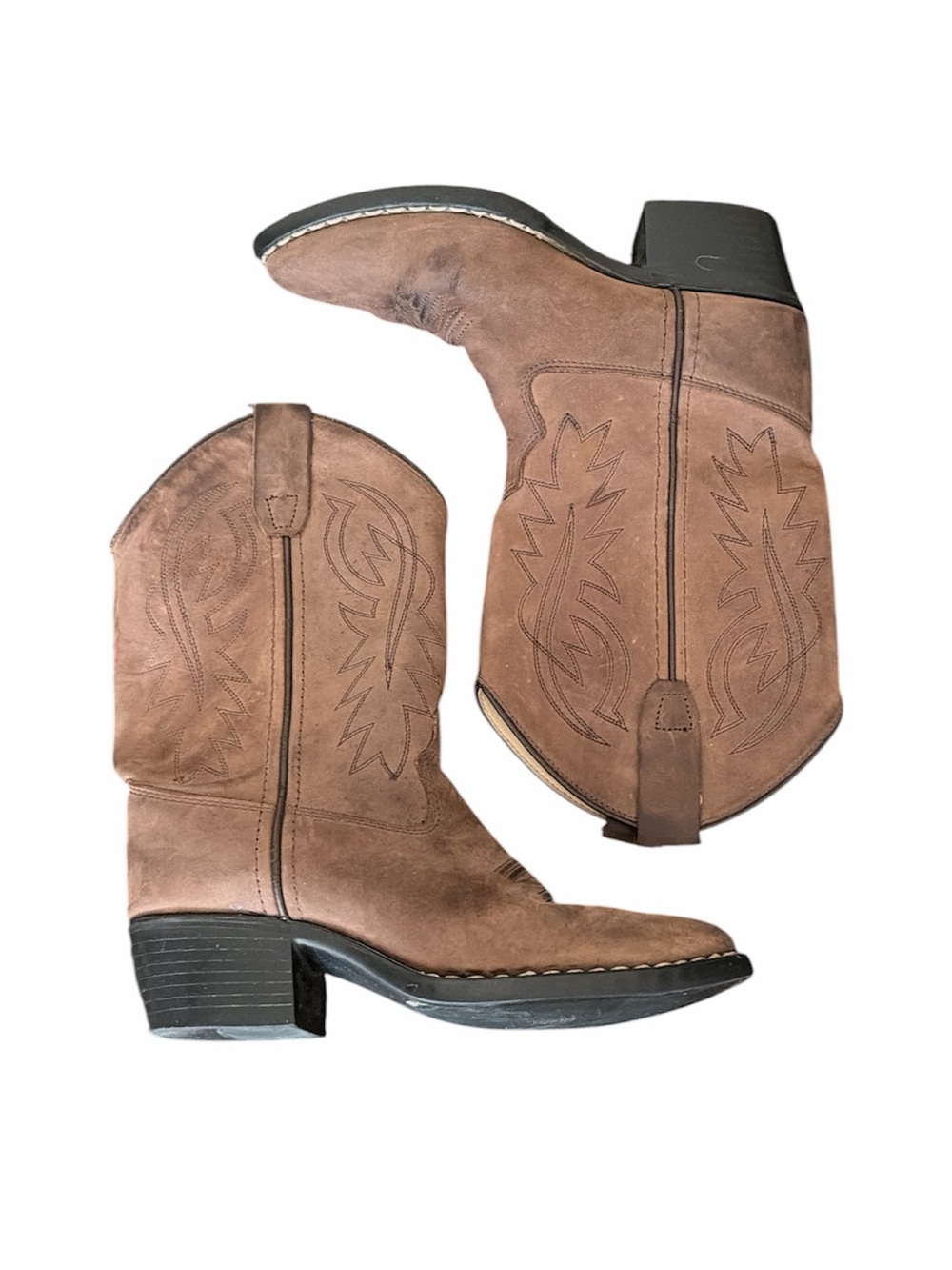 Cody James brown leather cowboy boots size 2 D Western Festival rodeo ranch kids